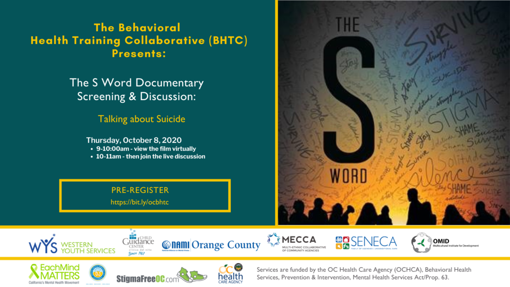 The S Word Documentary Screening &amp; Discussion: Talking about Suicide