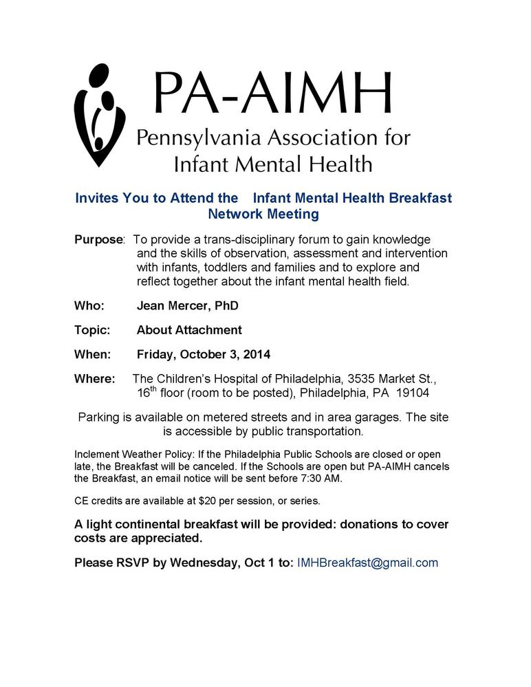 Infant Mental Health October Seminar