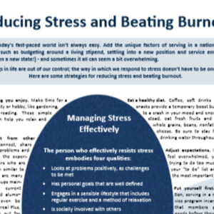 Reducing Stress and Beating Burnout: Safety Toolkit-Stress Management (4-pages)