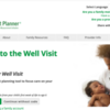 Screen Shot 2023-10-03 at 6.46.05 PM: Home page of the Well Visit Planner
