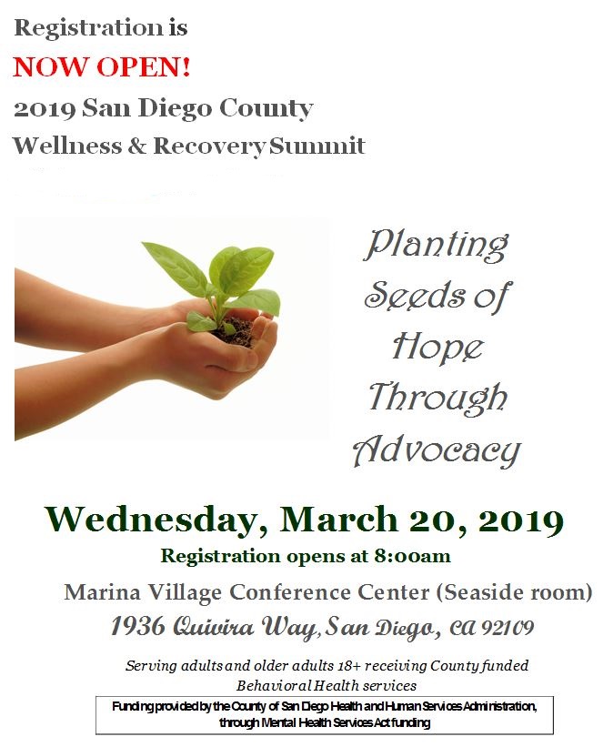 2019 San Diego County Wellness &amp; Recovery Summit