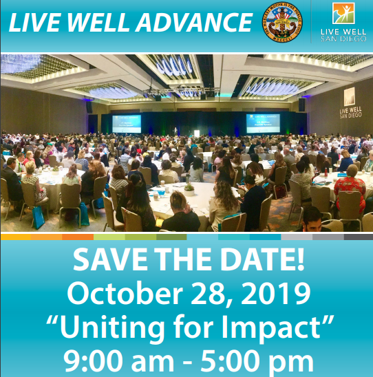 Live Well Advance - "Uniting for Impact" (Save the Date!) one-day event, San Diego, CA