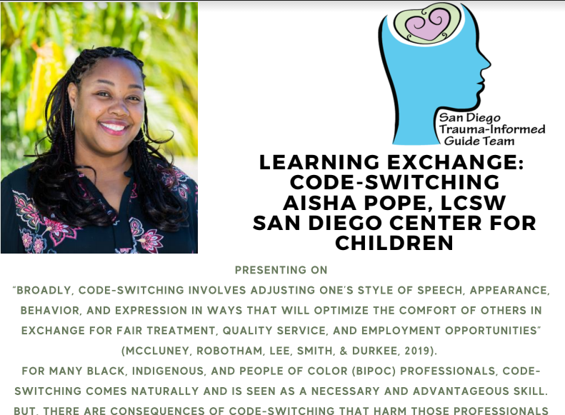 SDTIGT Learning Exchange: Aisha Pope on Code-Switching