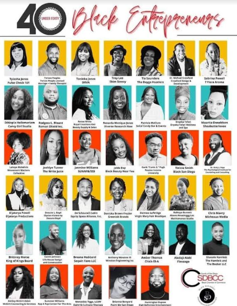 San Diego Black Chamber of Commerce's 40 Under 40 Black Entrepreneurs