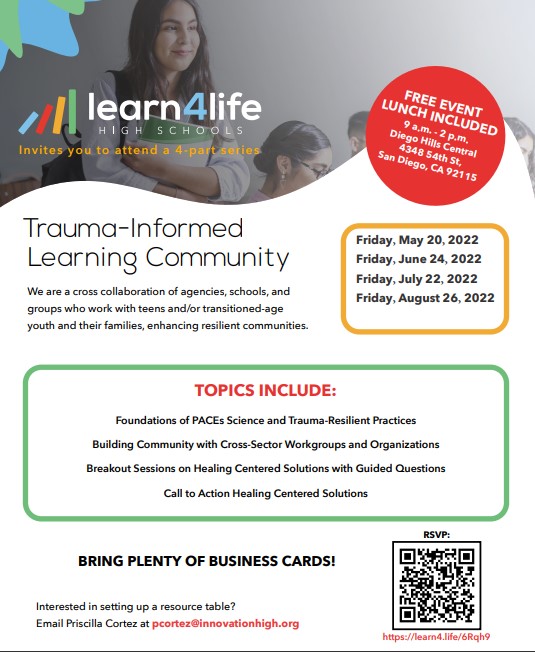 Please join our 4-part monthly Trauma-Informed Learning Community Series.