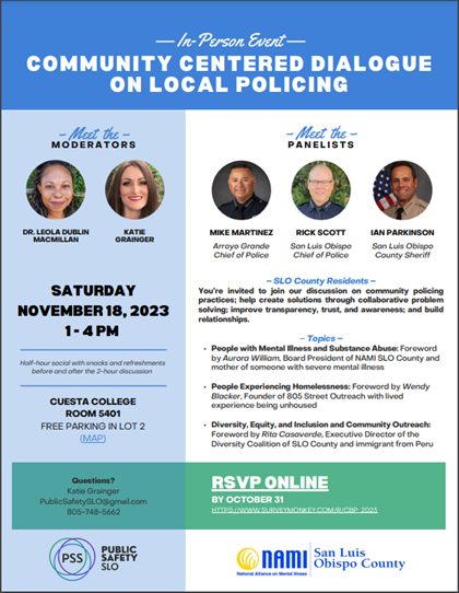 In-Person Community Centered Dialogue on Local Policing