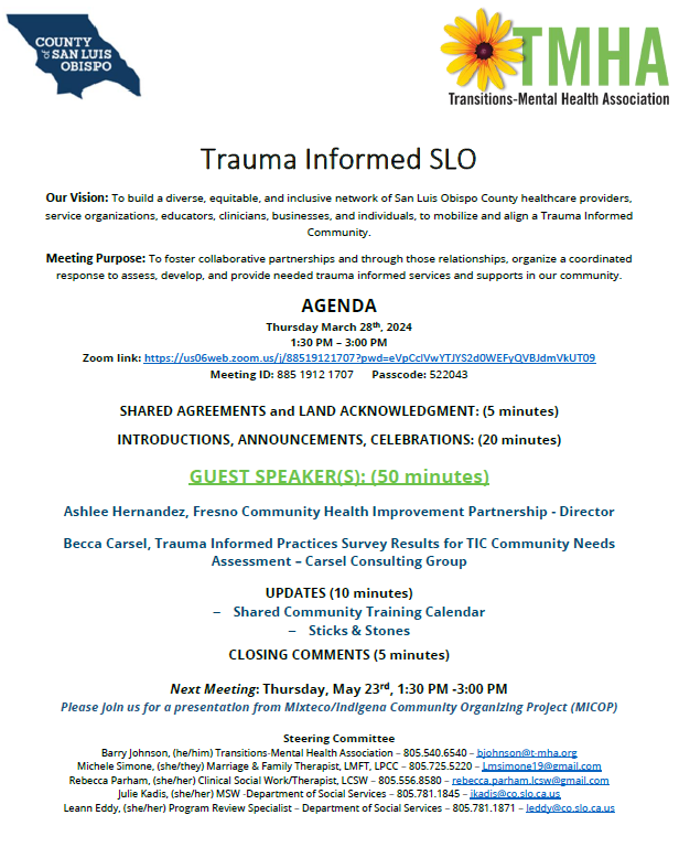 Trauma Informed SLO Meeting