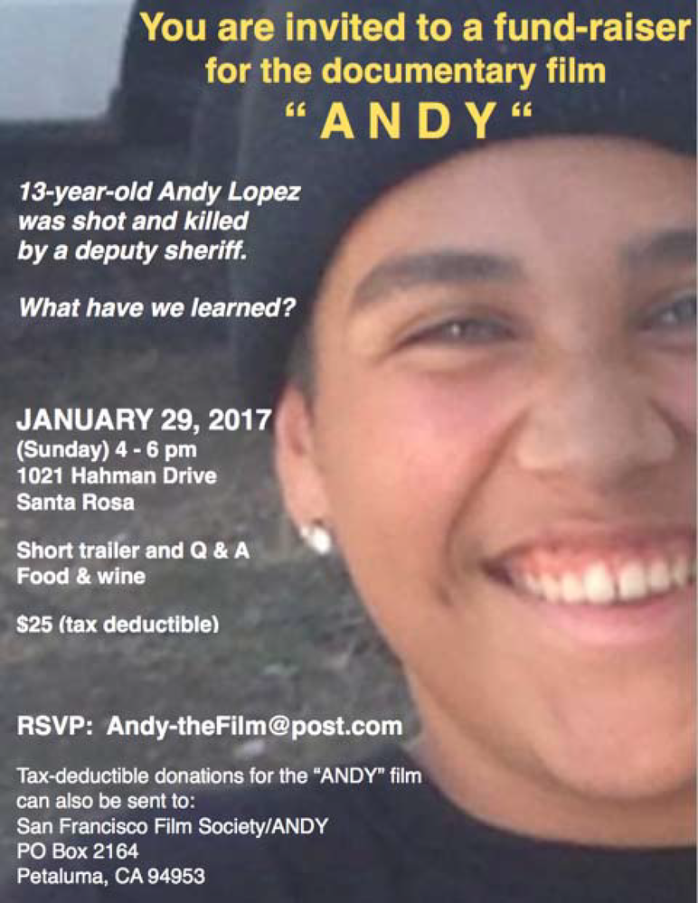 Andy Lopez Film Screening at Worth Our Weight Café on January 29, 2017