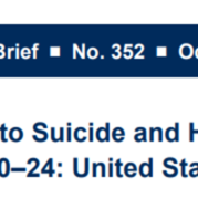 Death Rates Due to Suicide and Homicide Among Ages 10 - 24, United States 2000-2017 (8-pages)