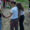 Romania Horse 2: Ukrainian refugee children comfort one another.