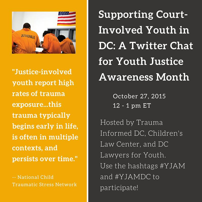 October 27: Twitter Chat for Youth Justice Awareness Month