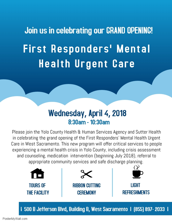 Grand Opening!  First Responders' Mental Health Urgent Care