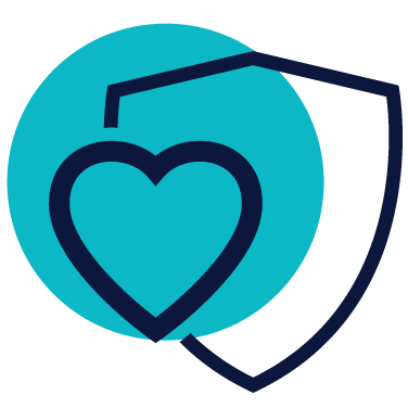 Heart and shield icon